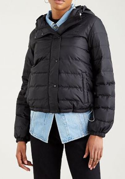 EDIE PACKABLE JACKET CAVIAR