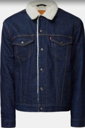 TYPE 3 SHERPA TRUCKER MED INDIGO  WORN IN