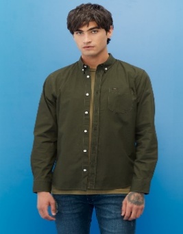 Button Down Poplin Shirt Dark Khaki