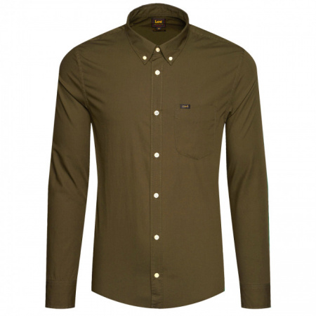 Button Down Poplin Shirt Dark Khaki